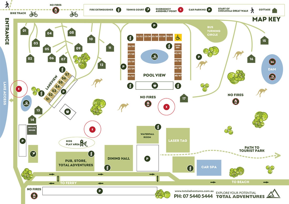 Coffs Harbour Camp Map