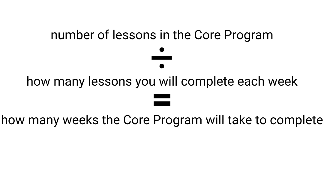 how long does it take to complete a core program