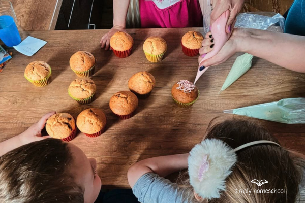What counts as learning? Homeschool advice for homeschooling families. Baking with children. Learning maths in the kitchen with baking. Simply Homeschool Australian homeschool curriculum provider high quality unit studies curriculum for all ages