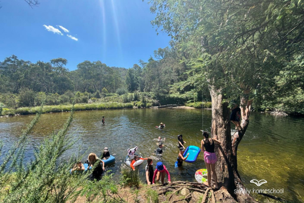 What counts as learning? Children playing at the river. Homeschool community. Homeschool advice from Simply Homeschool. Australian homeschool curriculum provider of high quality comprehensive homeschool curriculum and unit studies for all ages