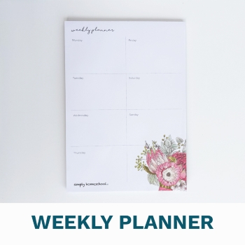 Simply Homeschool Weekly Planner