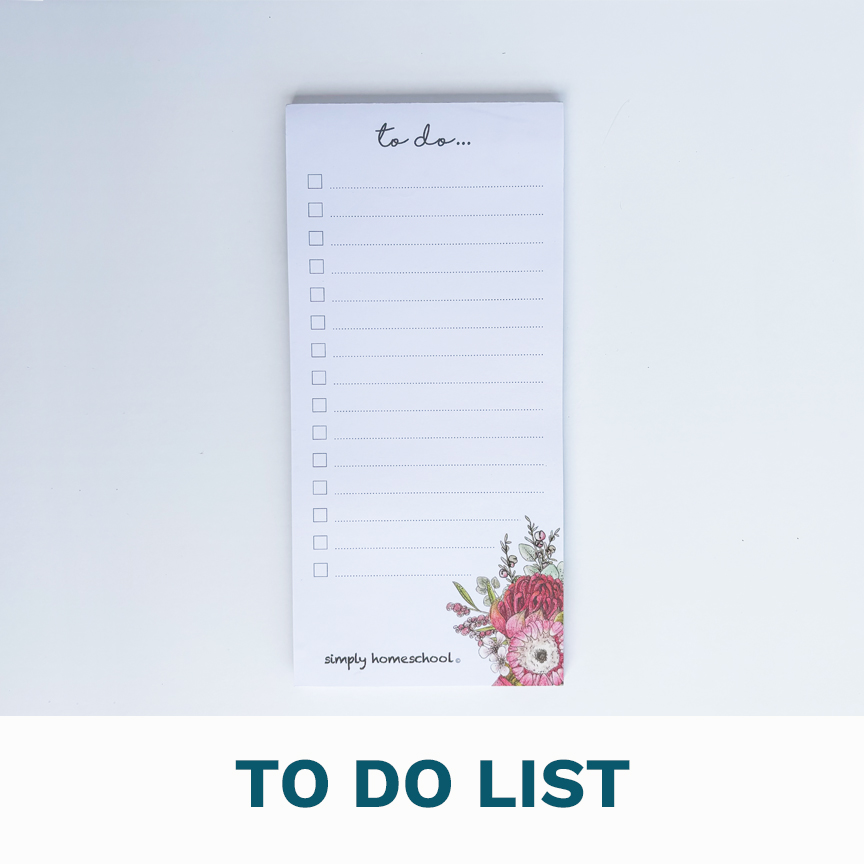 Simply Homeschool To Do List